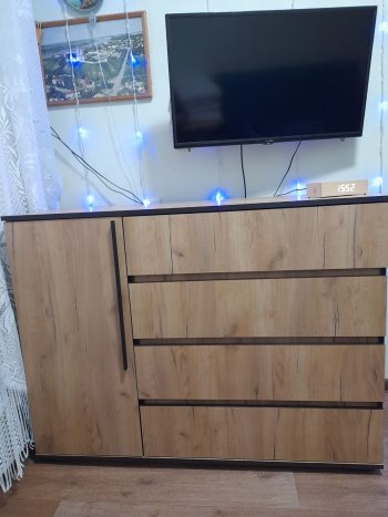 Комод 1 дверь 4 ящика (1200) Норд, дуб крафт (Миф) в Сысерти - sysert.mebel-e96.ru