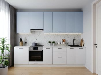 Кухонный гарнитур высокий Капри 3000 мм ЛДСП/МДФ (Санвут) в Сысерти - sysert.mebel-e96.ru