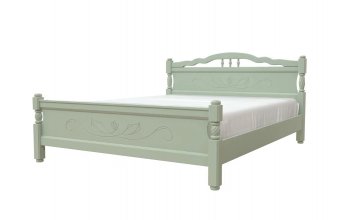 Кровать из массива Карина-5 Зеленый самшит (БМ) в Сысерти - sysert.mebel-e96.ru