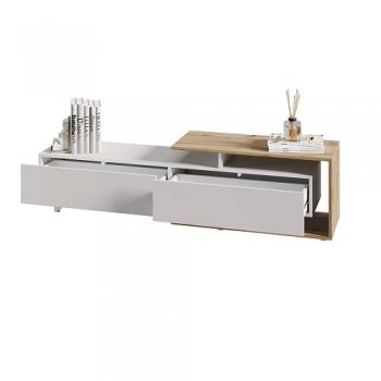 Тумба ТВ Кая белый/вотан (ВНК) в Сысерти - sysert.mebel-e96.ru