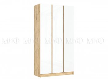 Шкаф 1200 мм 3-х ств. Келвин крафт золотой/белый (Миф) в Сысерти - sysert.mebel-e96.ru