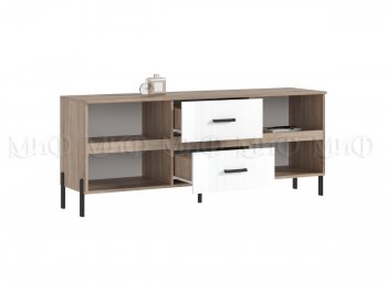 Тумба ТВ Ким белый глянец холодный (Миф) в Сысерти - sysert.mebel-e96.ru