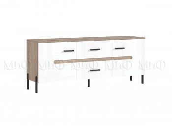 Тумба ТВ Ким белый глянец холодный (Миф) в Сысерти - sysert.mebel-e96.ru