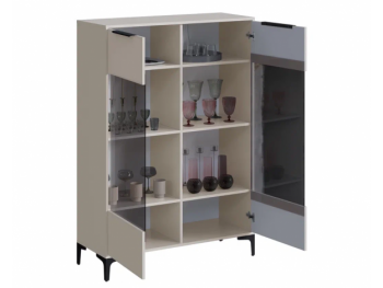 Шкаф со стеклом Кимберли кашемир (Handis) в Сысерти - sysert.mebel-e96.ru