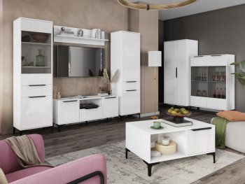 Стенка Кимберли белый, модульная (Handis) в Сысерти - sysert.mebel-e96.ru