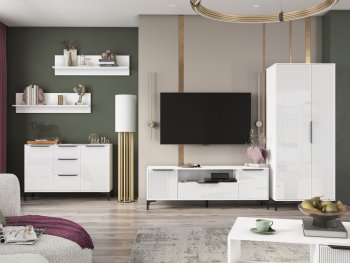 Стенка Кимберли белый, модульная (Handis) в Сысерти - sysert.mebel-e96.ru