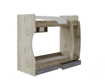 Кровать двухъярусная Колибри Лофт крафт серый (Текс) в Сысерти - sysert.mebel-e96.ru