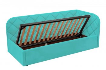 Кровать-софа мягкая Комфорт-П РОМБ с ПМ, Правая (бирюзовый) (Редмисон) в Сысерти - sysert.mebel-e96.ru