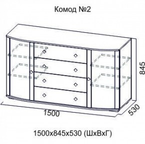 Комод №2 (1500) SV-Мебель в Сысерти - sysert.mebel-e96.ru