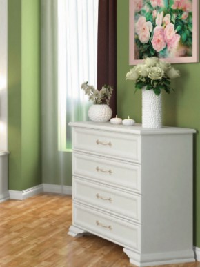 Комод 4 ящ  ГРАЦИЯ (лак) Белый / Белый (БМ) в Сысерти - sysert.mebel-e96.ru