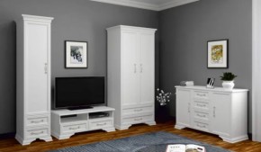 Комод 4ящ.+2дв. ГРАЦИЯ (лак) Белый (БМ) в Сысерти - sysert.mebel-e96.ru