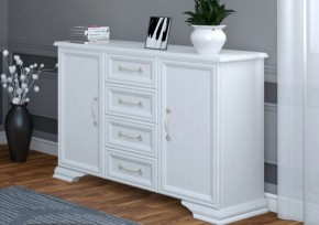 Комод 4ящ.+2дв. ГРАЦИЯ (лак) Белый (БМ) в Сысерти - sysert.mebel-e96.ru