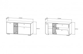 Комод ЛАНС К101, Дуб бунратти белый/Белый (ДСВ) в Сысерти - sysert.mebel-e96.ru