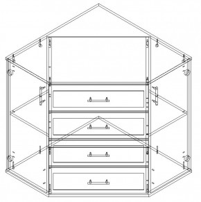 Комод угловой К780 серия София в Сысерти - sysert.mebel-e96.ru