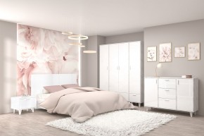 Комод Эго К-2, (на ножках) Бетон светлый/Белый глянец в Сысерти - sysert.mebel-e96.ru