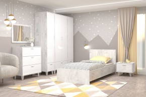 Комод Эго К-2, (на ножках) Бетон светлый/Белый глянец в Сысерти - sysert.mebel-e96.ru
