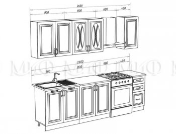 Кухонный гарнитур Констанция 2000 мм Сандал (Миф) в Сысерти - sysert.mebel-e96.ru