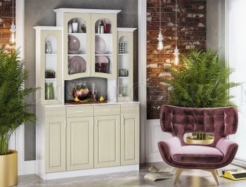 Буфет Констанция 4-х створчатый Фисташковый (Миф) в Сысерти - sysert.mebel-e96.ru