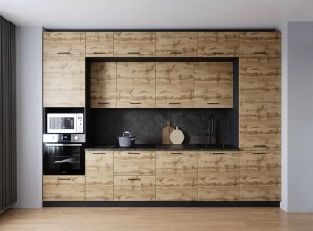 Кухонный гарнитур Крафт 3400 мм (Санвут) в Сысерти - sysert.mebel-e96.ru