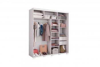 Шкаф-купе Крафт-6 белый 1600 мм (БТС) в Сысерти - sysert.mebel-e96.ru