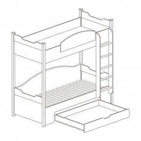 Кровать 2-х ярусная Прованс 421 (Яна) в Сысерти - sysert.mebel-e96.ru