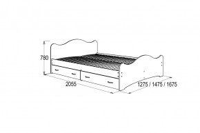 Кровать-7 двойная с 2-мя ящиками (1200*2000) в Сысерти - sysert.mebel-e96.ru