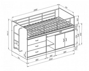 Кровать-чердак Дюймовочка-6  Белый/Розовый в Сысерти - sysert.mebel-e96.ru