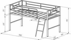 Кровать-чердак Севилья-Я-Мини (Слоновая кость) в Сысерти - sysert.mebel-e96.ru
