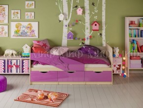 Кровать Дельфин (Фиолетовый металлик) 1600 в Сысерти - sysert.mebel-e96.ru