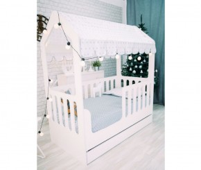 Кровать-домик детская с ящиком 800*1600 (Белый) в Сысерти - sysert.mebel-e96.ru