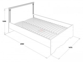 Кровать двойная Ольга 1Н + 2-а ящика (1400*2000) в Сысерти - sysert.mebel-e96.ru