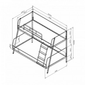 Кровать двухъярусная Дельта Лофт-20.02.04 Белый в Сысерти - sysert.mebel-e96.ru