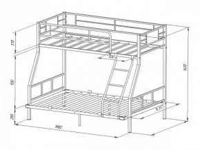 Кровать двухъярусная Гранада-1 140 Черный в Сысерти - sysert.mebel-e96.ru