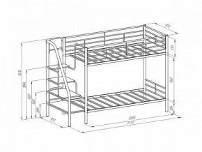 Кровать двухъярусная Толедо Черный/Дуб молочный в Сысерти - sysert.mebel-e96.ru