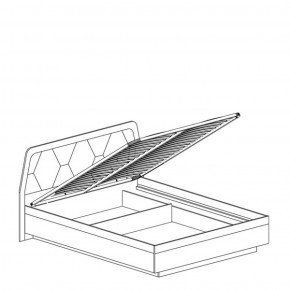 Кровать двуспальная 1600 с ПМ Дели 77 (Яна) в Сысерти - sysert.mebel-e96.ru