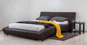 Кровать двуспальная Оливия 1600 (темно-коричневый) (НиК) в Сысерти - sysert.mebel-e96.ru