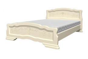Кровать из массива Карина-6 Слоновая кость (БМ) в Сысерти - sysert.mebel-e96.ru