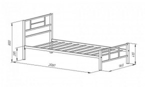 Кровать металлическая Кадис Белый в Сысерти - sysert.mebel-e96.ru