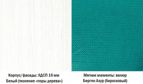 Кровать одинарная 01.34 Ноктюрн (180) бирюзовый в Сысерти - sysert.mebel-e96.ru