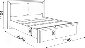 Кровать с настилом и мягкой частью Глэдис (модуль 31) 1600 в Сысерти - sysert.mebel-e96.ru