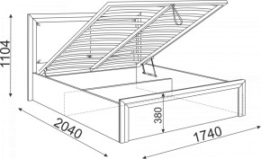 Кровать с ПМ и мягкой частью Глэдис (модуль 32) 1600 в Сысерти - sysert.mebel-e96.ru