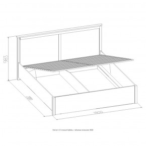 Кровать Шерлок с ПМ 1400 ясень анкор светлый 1600*2000 в Сысерти - sysert.mebel-e96.ru