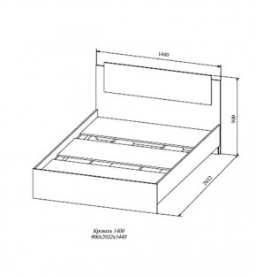 Кровать Софи СКР1400.1 (ДСВ) в Сысерти - sysert.mebel-e96.ru