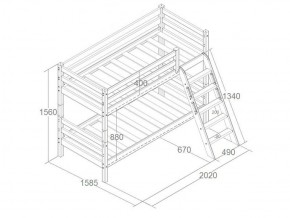 Кровать Сонечка 2-х ярусная (модульная) в Сысерти - sysert.mebel-e96.ru