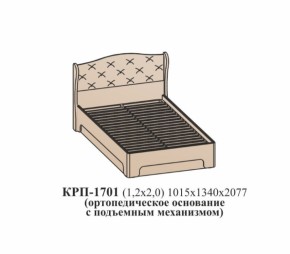 Кровать ЭЙМИ с подъемным механизмом КРП-1701 Бодега белая/патина серебро (1200х2000) в Сысерти - sysert.mebel-e96.ru | фото