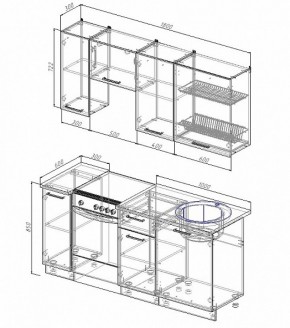 Кухонный гарнитур Жемчуг 1800 в Сысерти - sysert.mebel-e96.ru