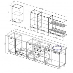 Кухонный гарнитур Лада 2800 в Сысерти - sysert.mebel-e96.ru