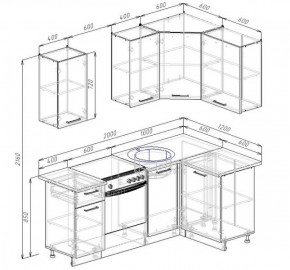 Кухонный гарнитур угловой Жемчуг 2000х1200 в Сысерти - sysert.mebel-e96.ru