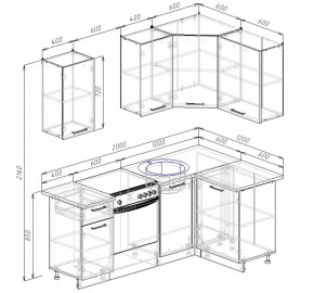 Кухонный гарнитур угловой Вегас 2000*1200 в Сысерти - sysert.mebel-e96.ru