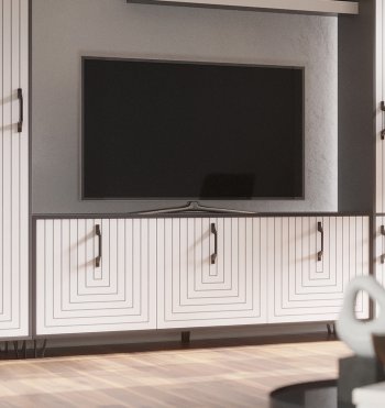 Тумба 3дв. Квадро-М6 софт вайт (Террикон) в Сысерти - sysert.mebel-e96.ru